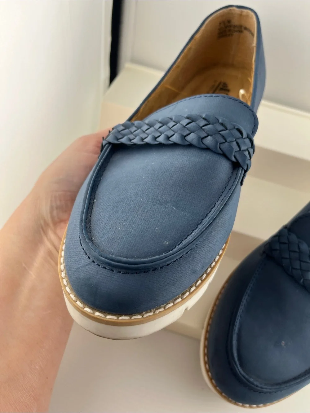 Cliffs by WHITE MOUNTAIN Blue Braided Vamp Loafer
